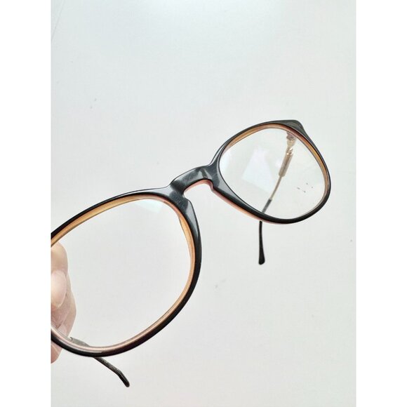 VERSACE 3227 Black Amber Acetate Plastic Full Frame Eyeglasses Glasses - Picture 2 of 15